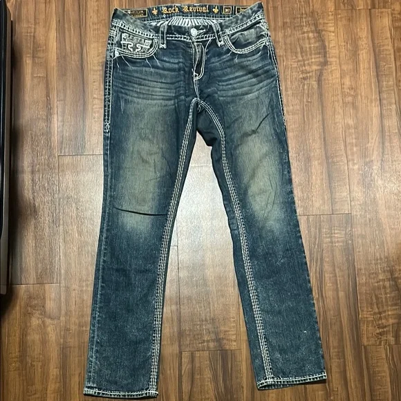 Women’s Rock Revival Straight Leg Jeans size 29 - Picture 2 of 9